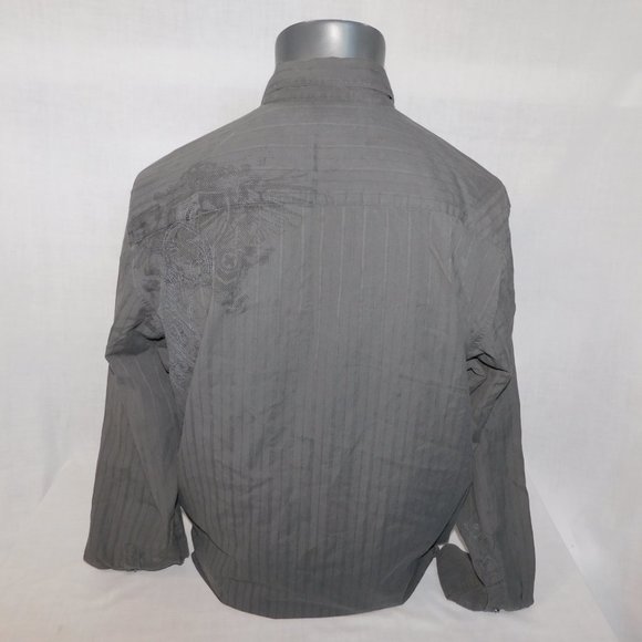 Quiksilver Mens L Gray Long Sleeve Button Front shirt - Picture 8 of 10
